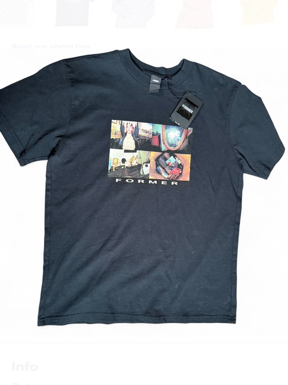FORMER Black Graphic Crewneck T-Shirt